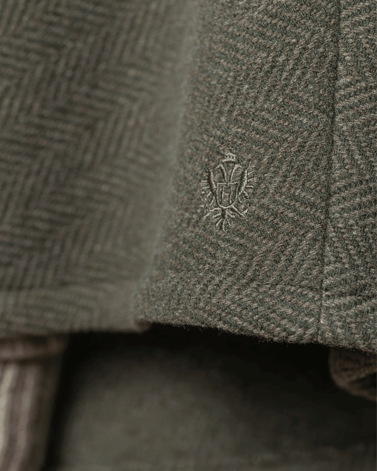 Habsburg Wool Cape Kolbenturm in Herringbone