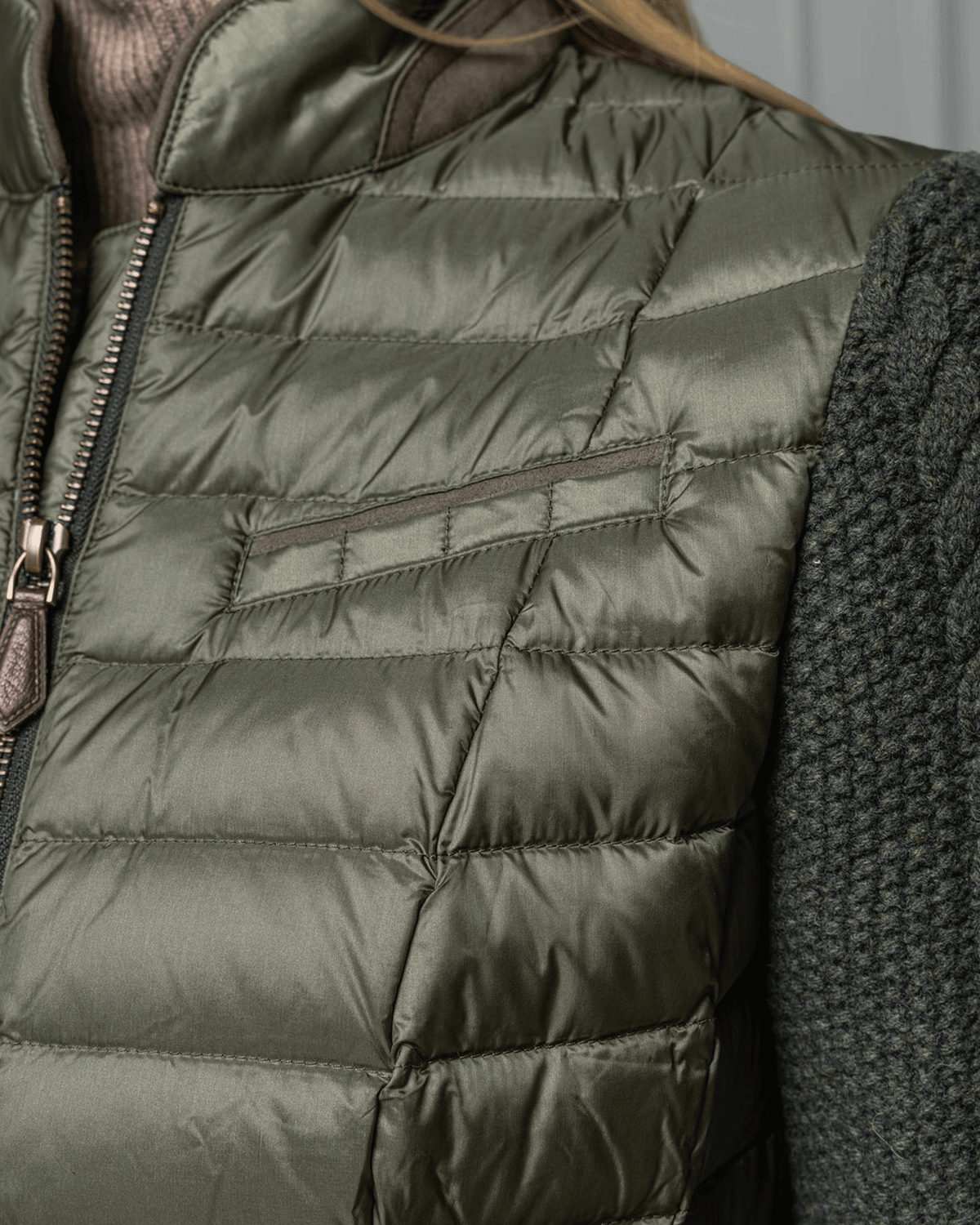 Habsburg Down Jacket Wartenburg with Knit Sleeves
