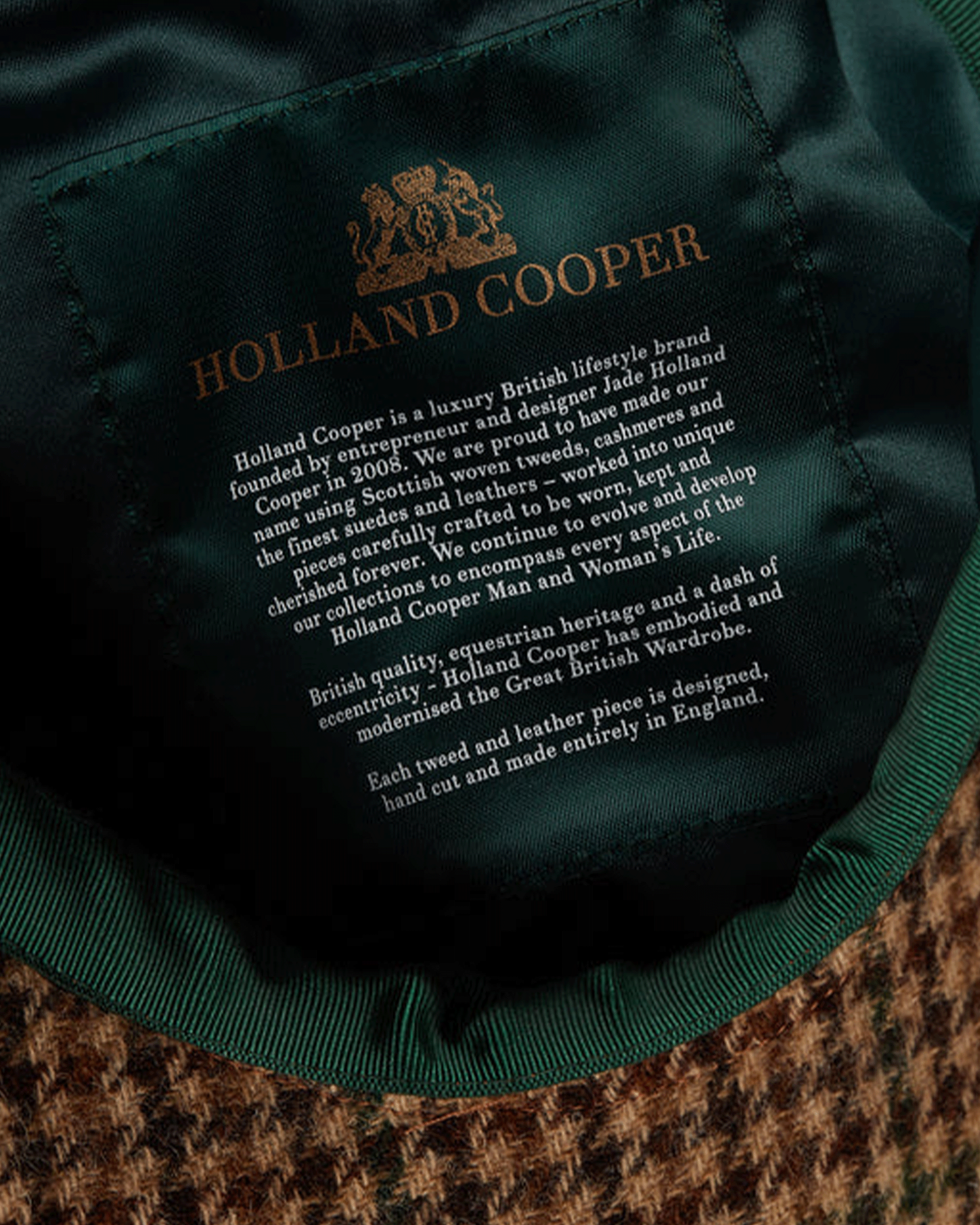 Holland Cooper Baker Boy Tweed Cap