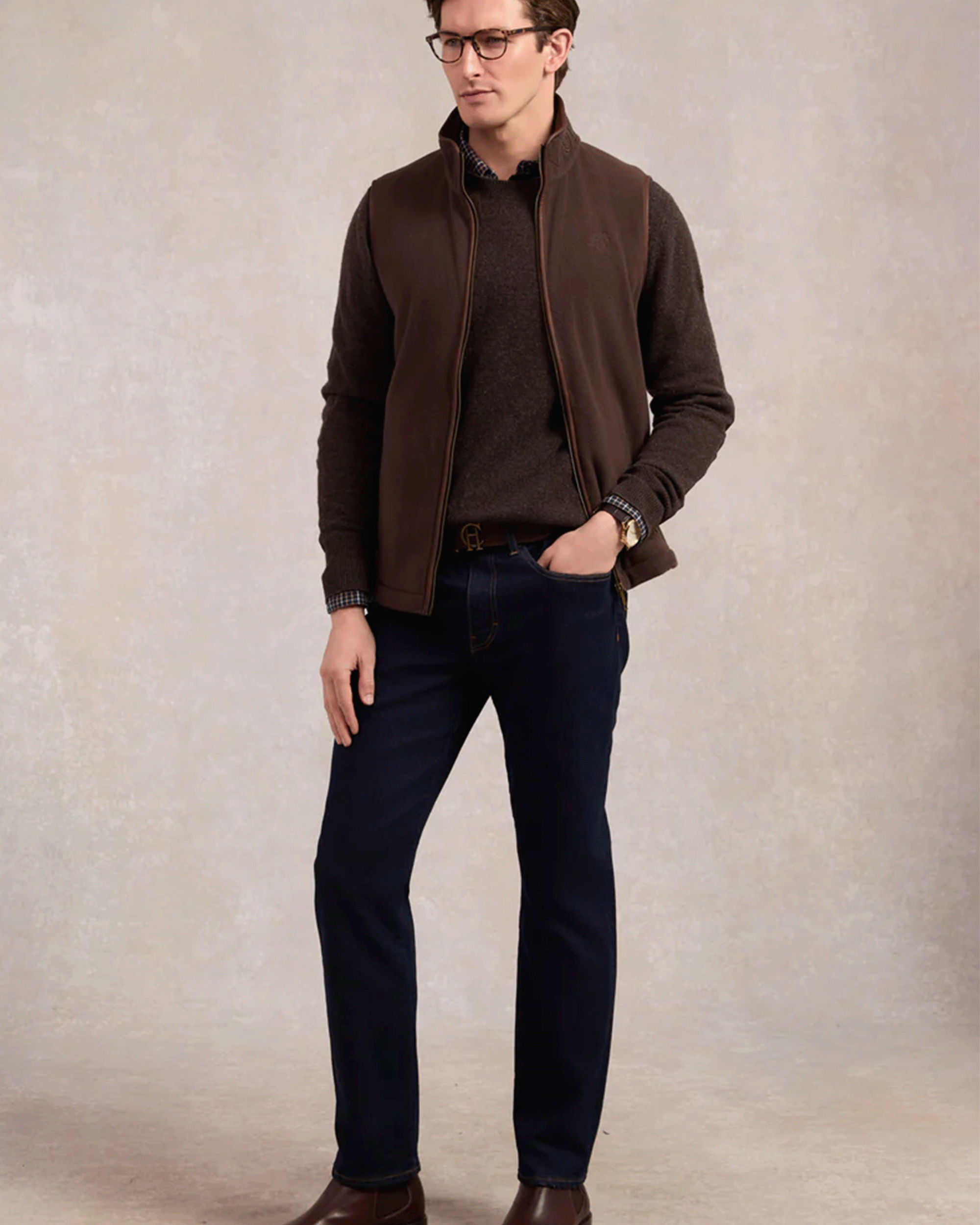 Holland Cooper Mens Country Fleece Gilet