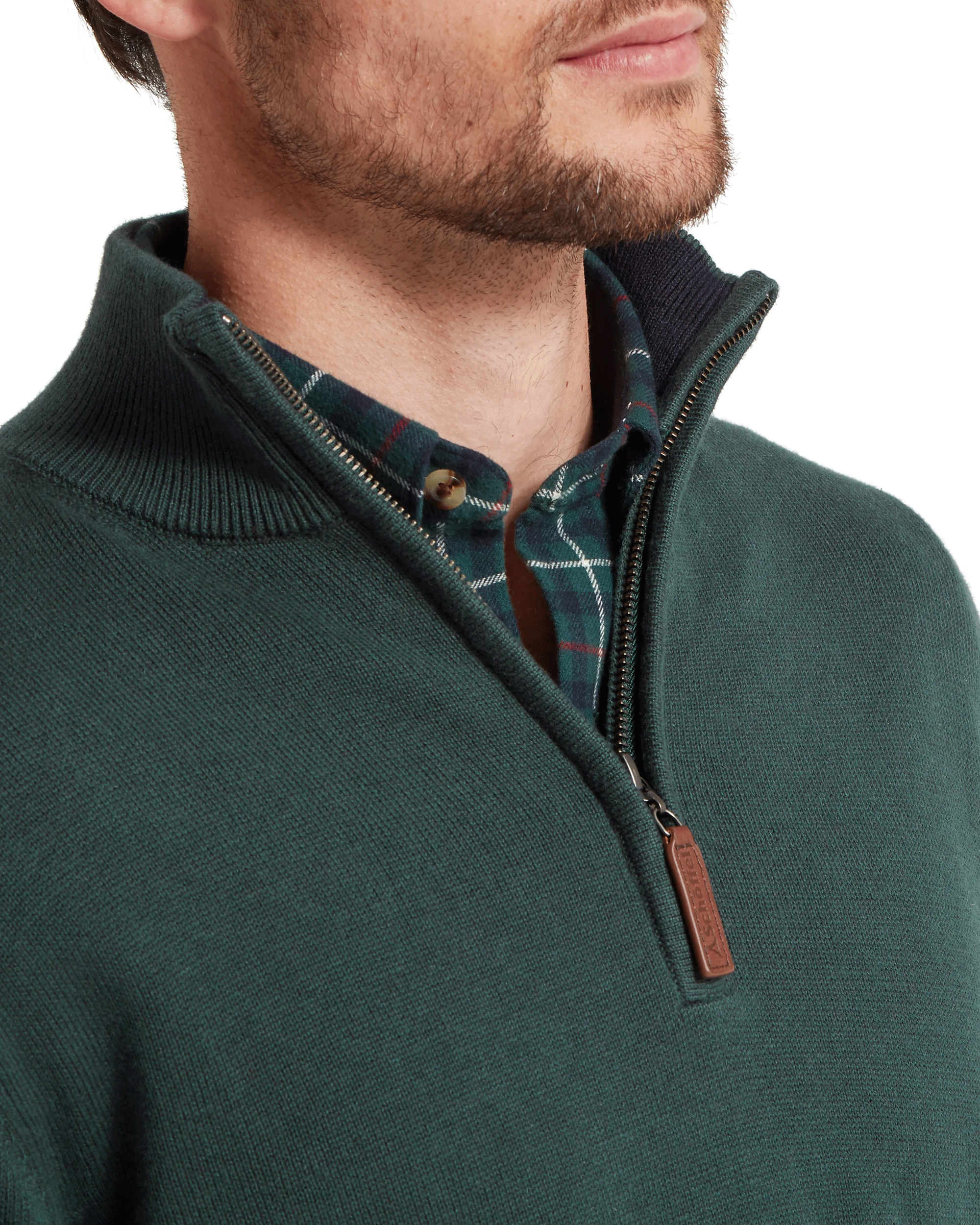 Schoffel Men's Calton Cotton Cashmere 1/4 Zip