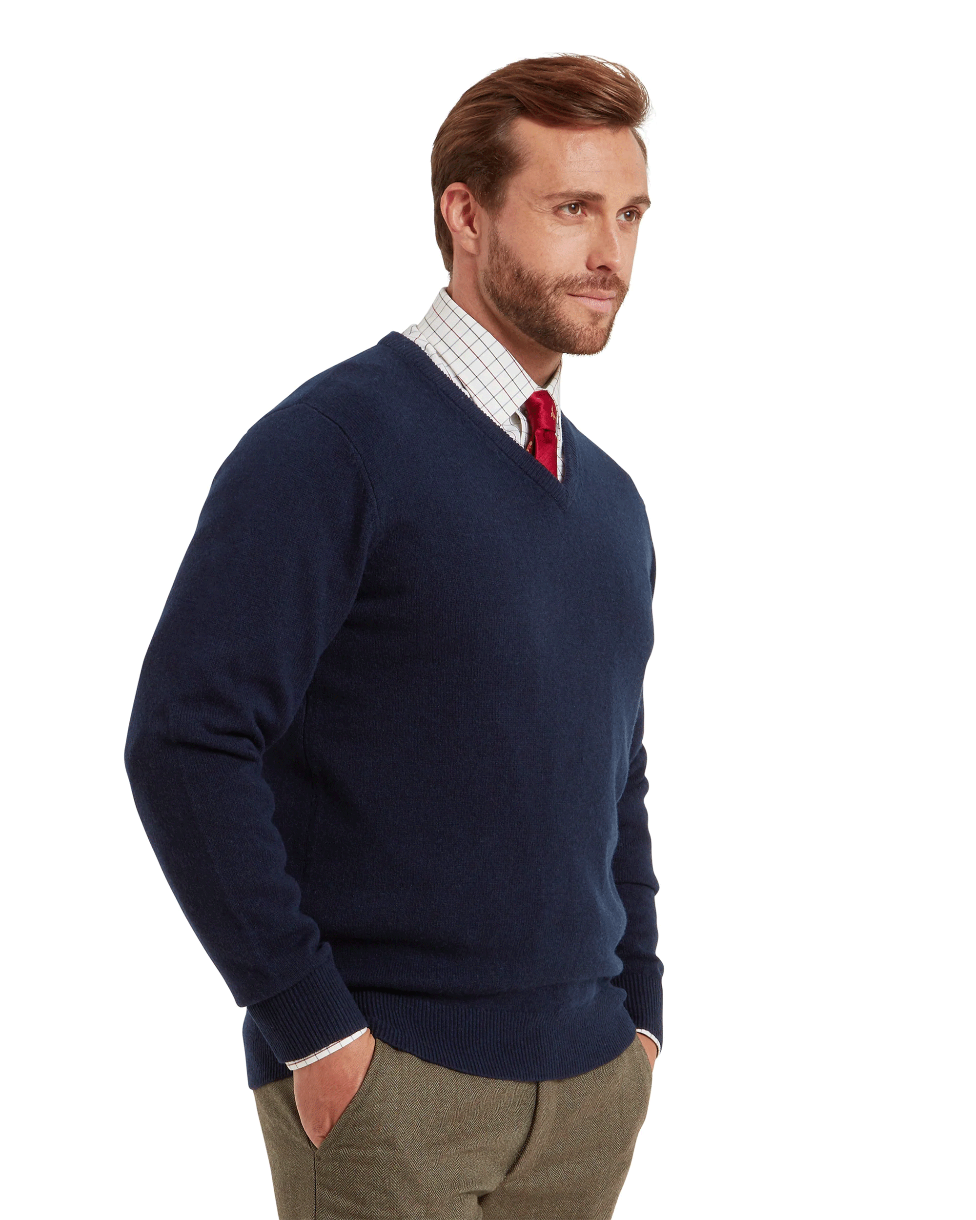 Schoffel Men's Lewis Lambswool V Neck Jumper