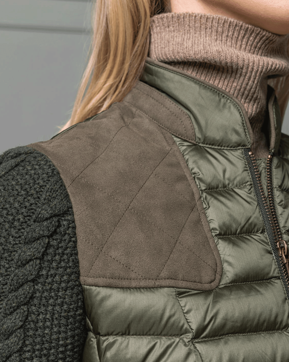 Habsburg Down Jacket Wartenburg with Knit Sleeves