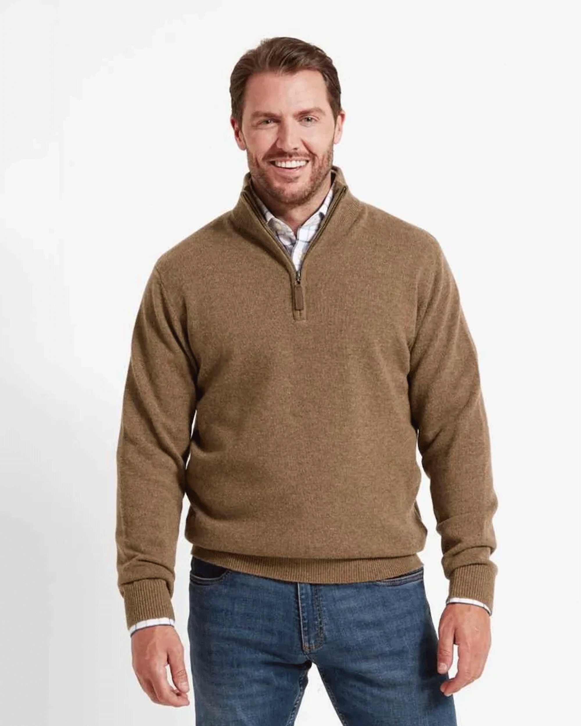 Schoffel Men's Lewis Lambswool 1/4 Zip Jumper