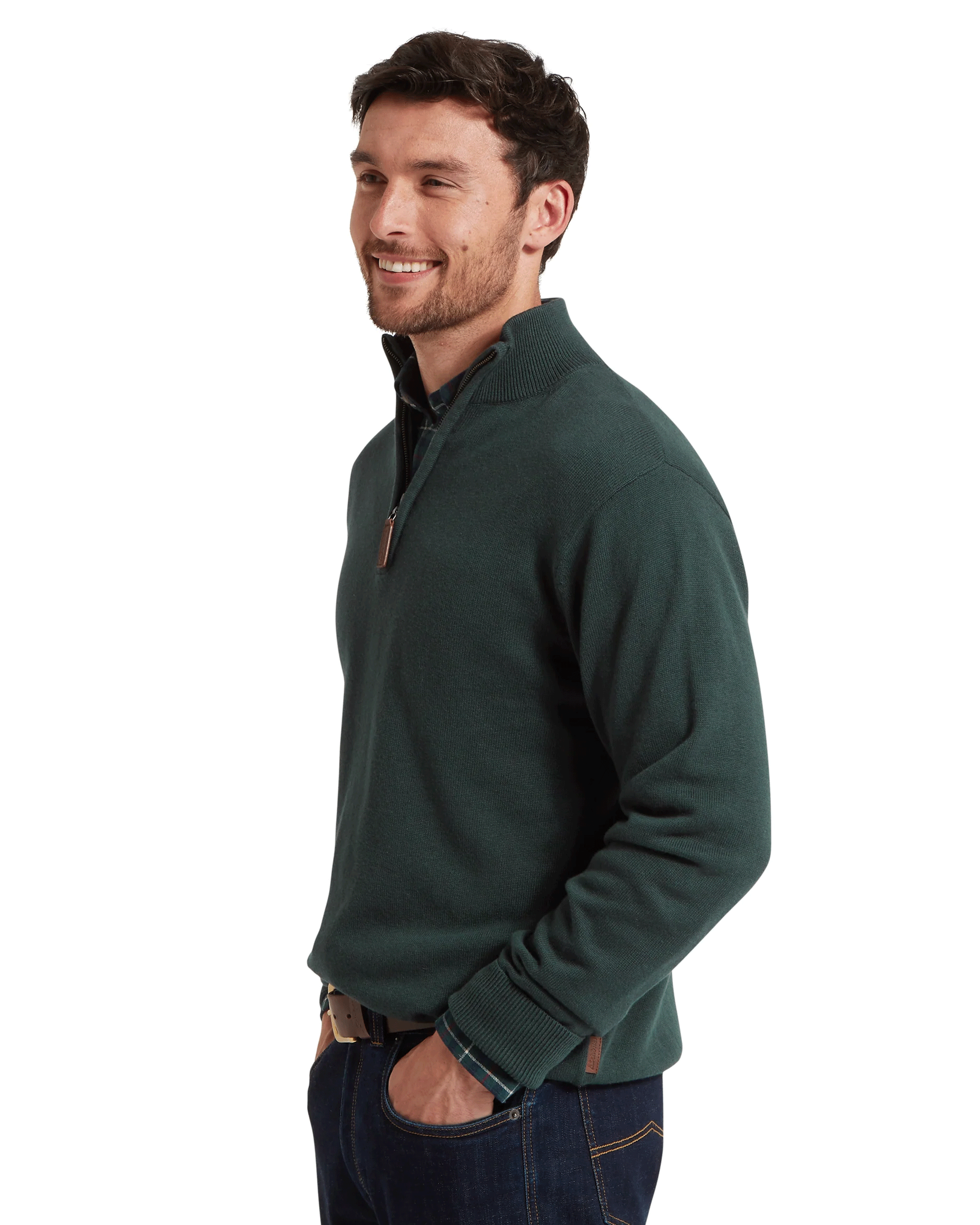 Schoffel Men's Calton Cotton Cashmere 1/4 Zip