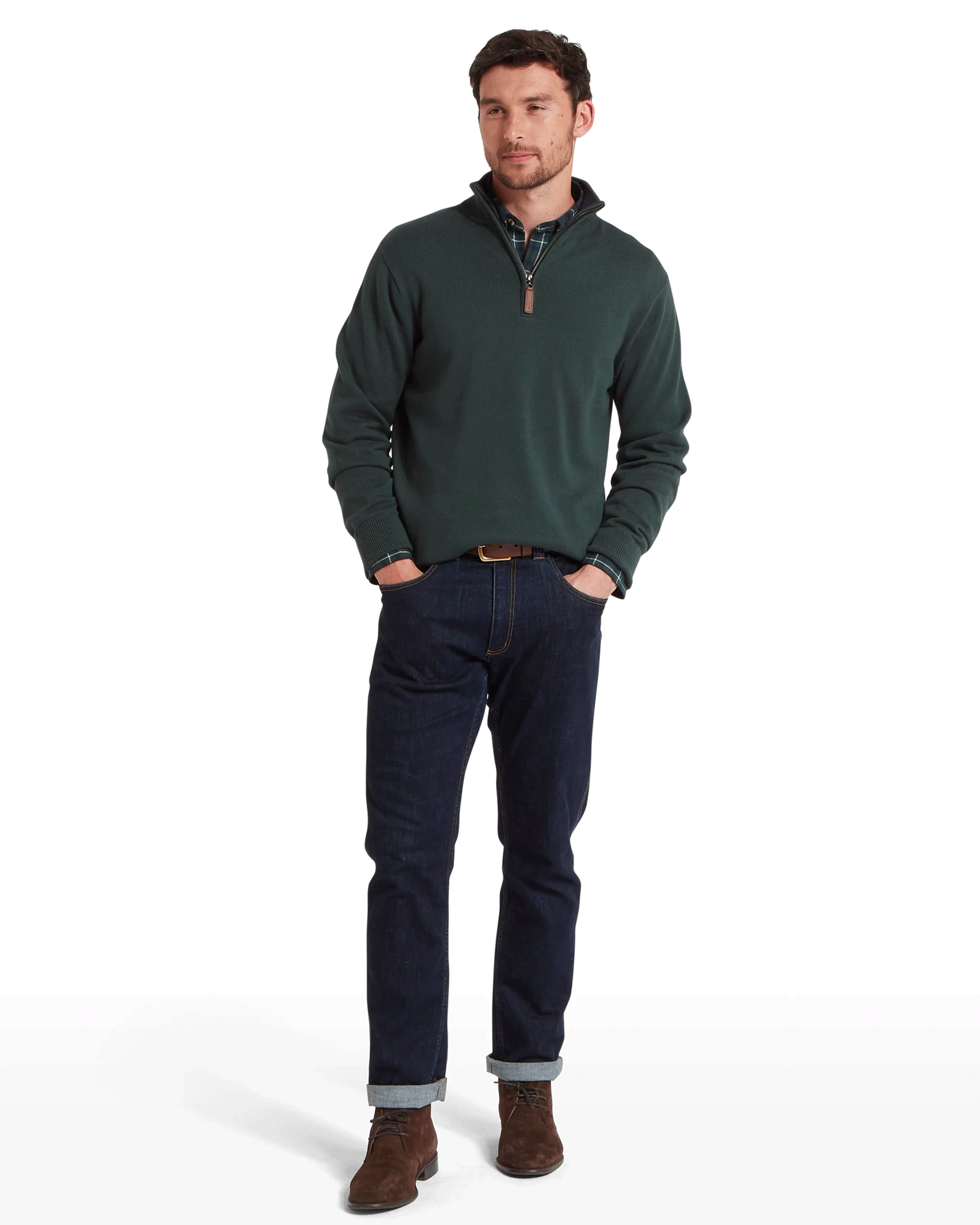 Schoffel Men's Calton Cotton Cashmere 1/4 Zip