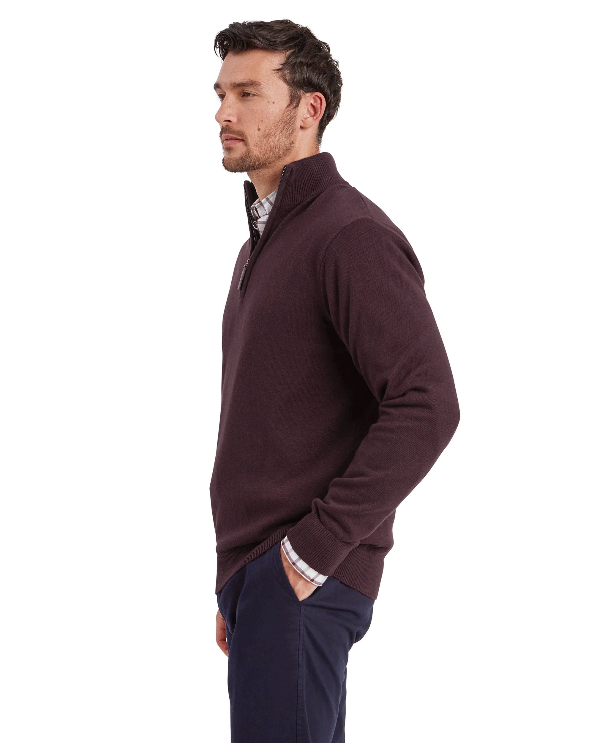 Schoffel Men's Calton Cotton Cashmere 1/4 Zip