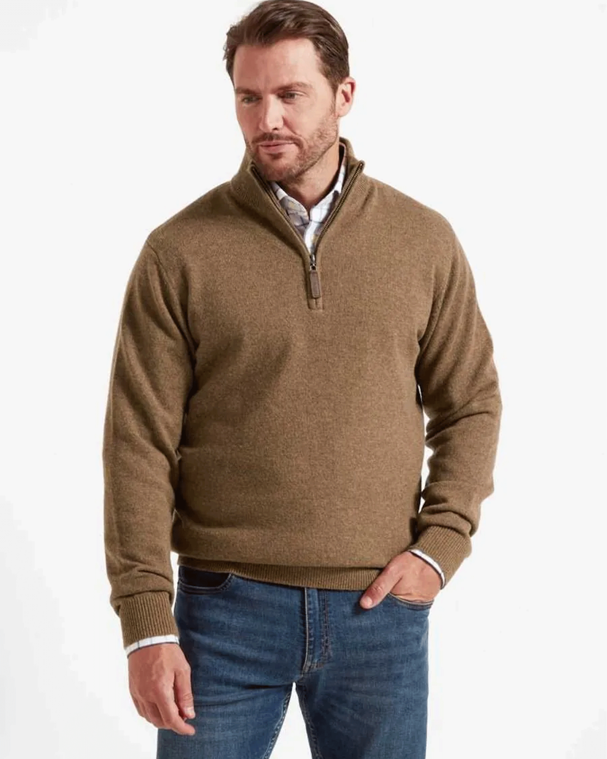 Schoffel Men's Lewis Lambswool 1/4 Zip Jumper