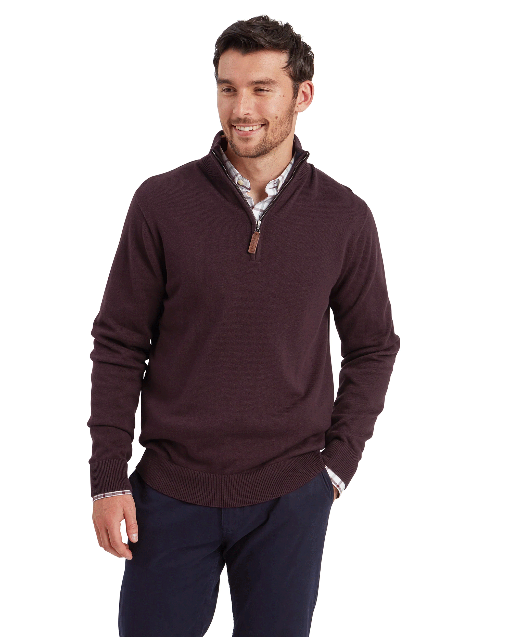 Schoffel Men's Calton Cotton Cashmere 1/4 Zip