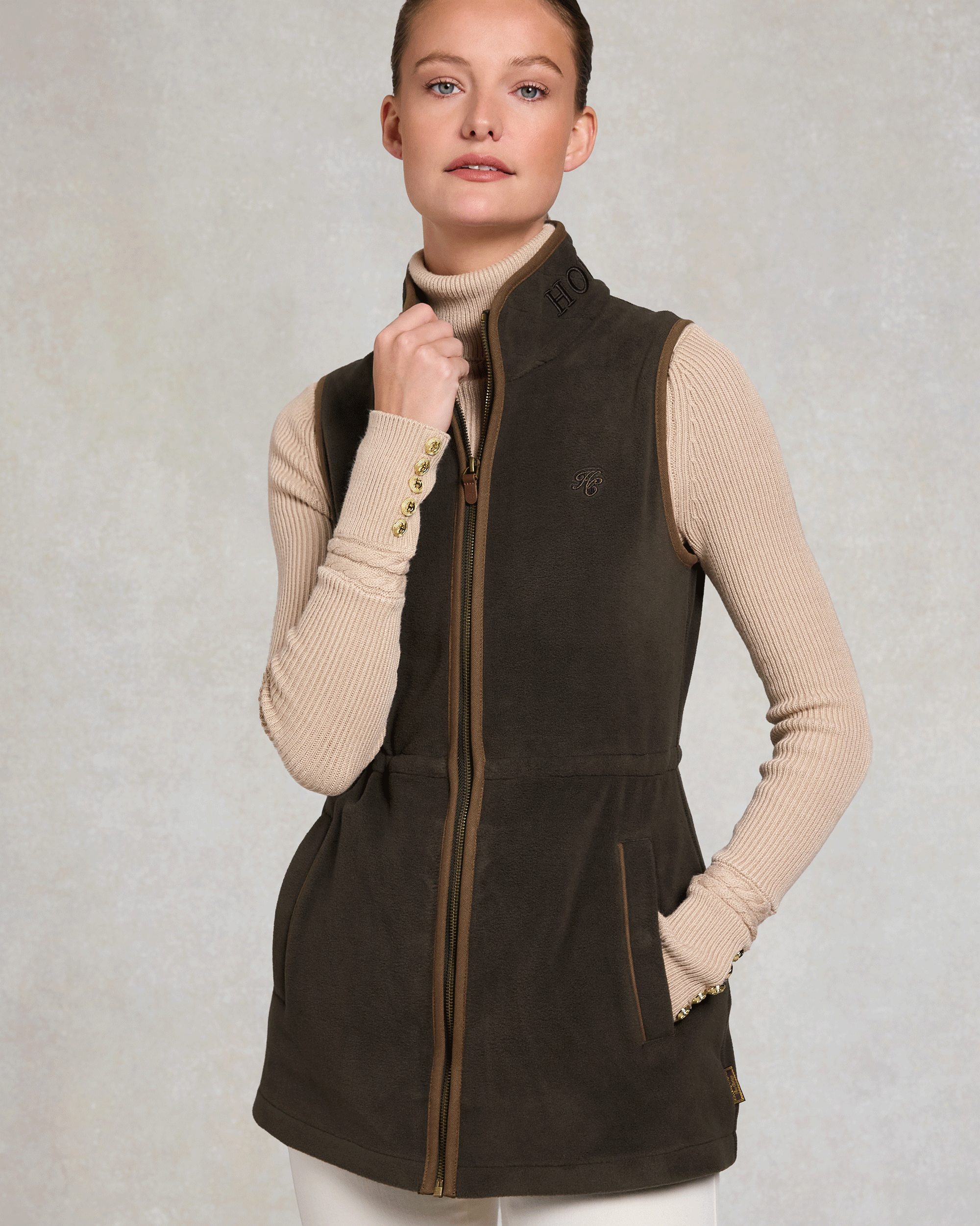 Holland Cooper Country Longline Fleece Gilet