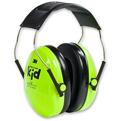 Kids Peltor Neon Green Earmuffs