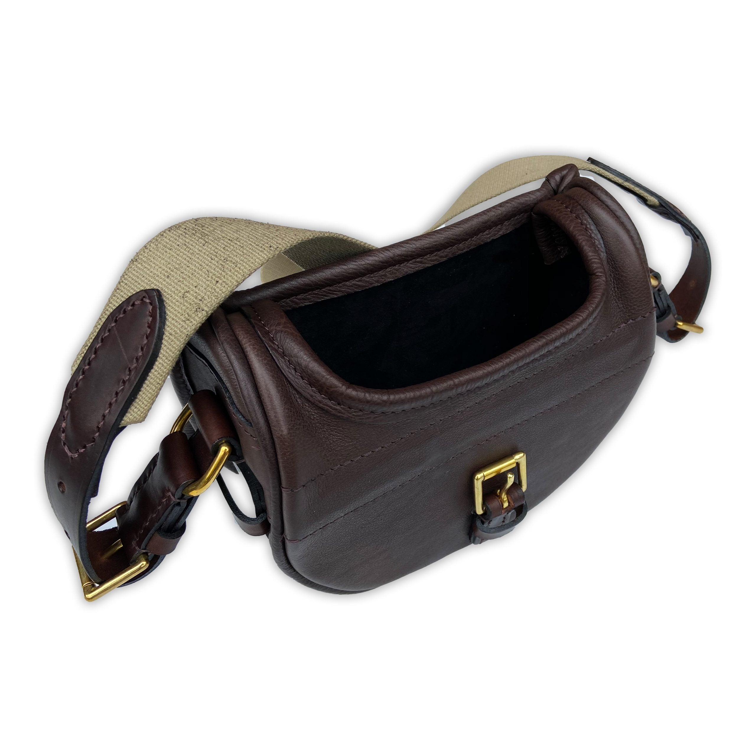 E.J. Churchill Havana Soft Brown Leather Cartridge Bag 150