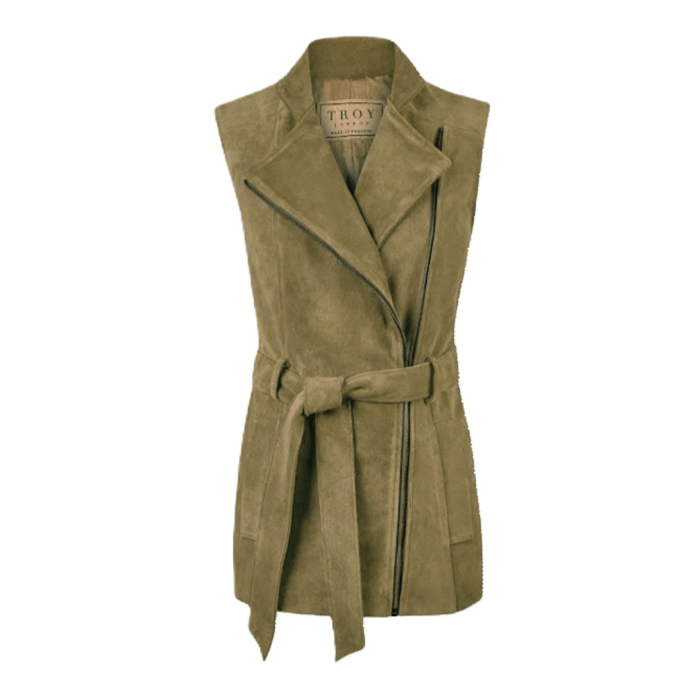 Troy Of London Belted Suede Gilet