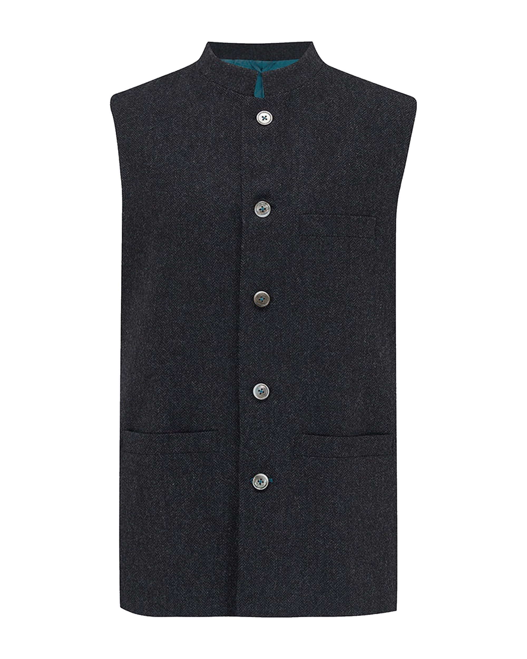 Jax Fine Wool Nehru Gilet