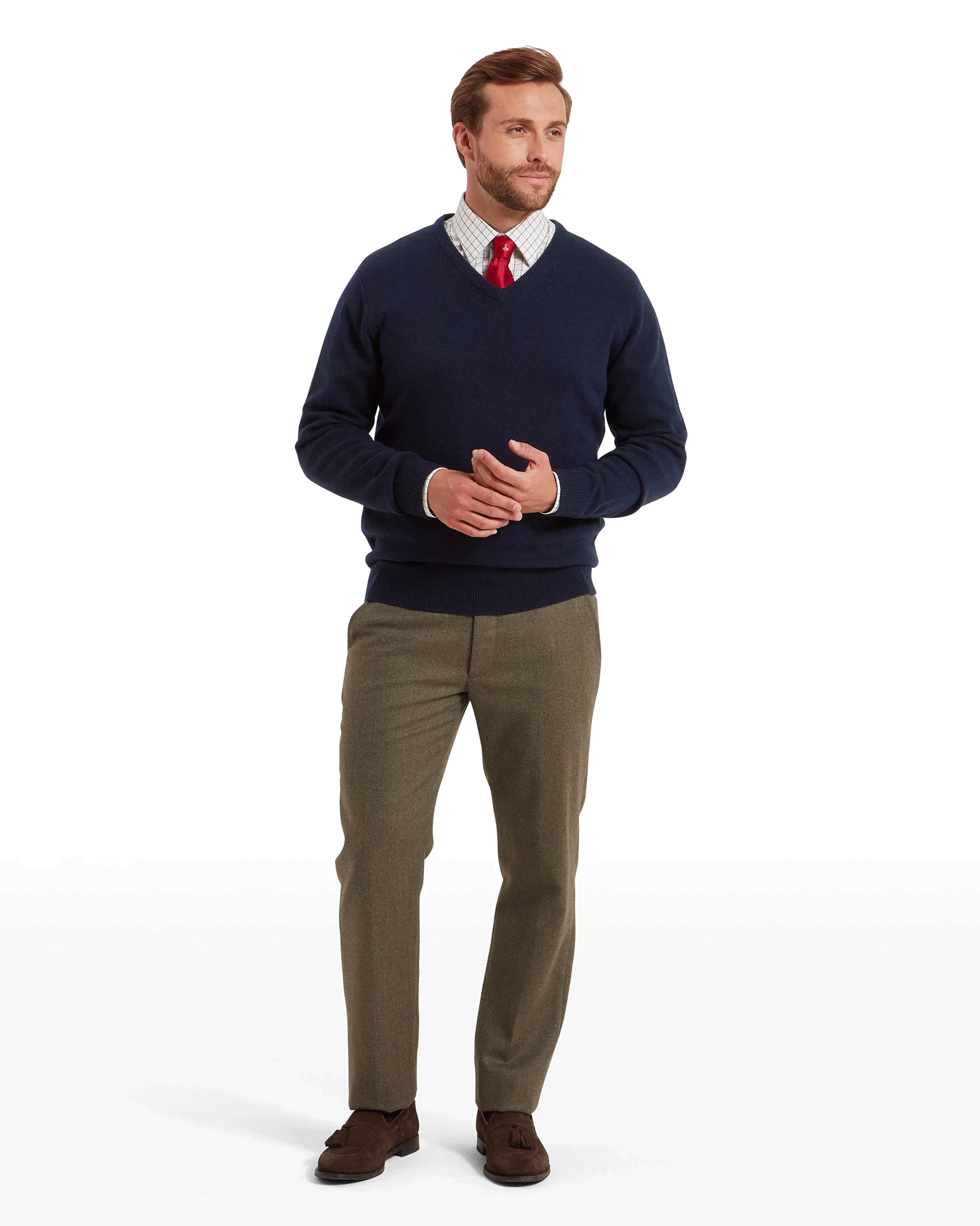 Schoffel Men's Lewis Lambswool V Neck Jumper