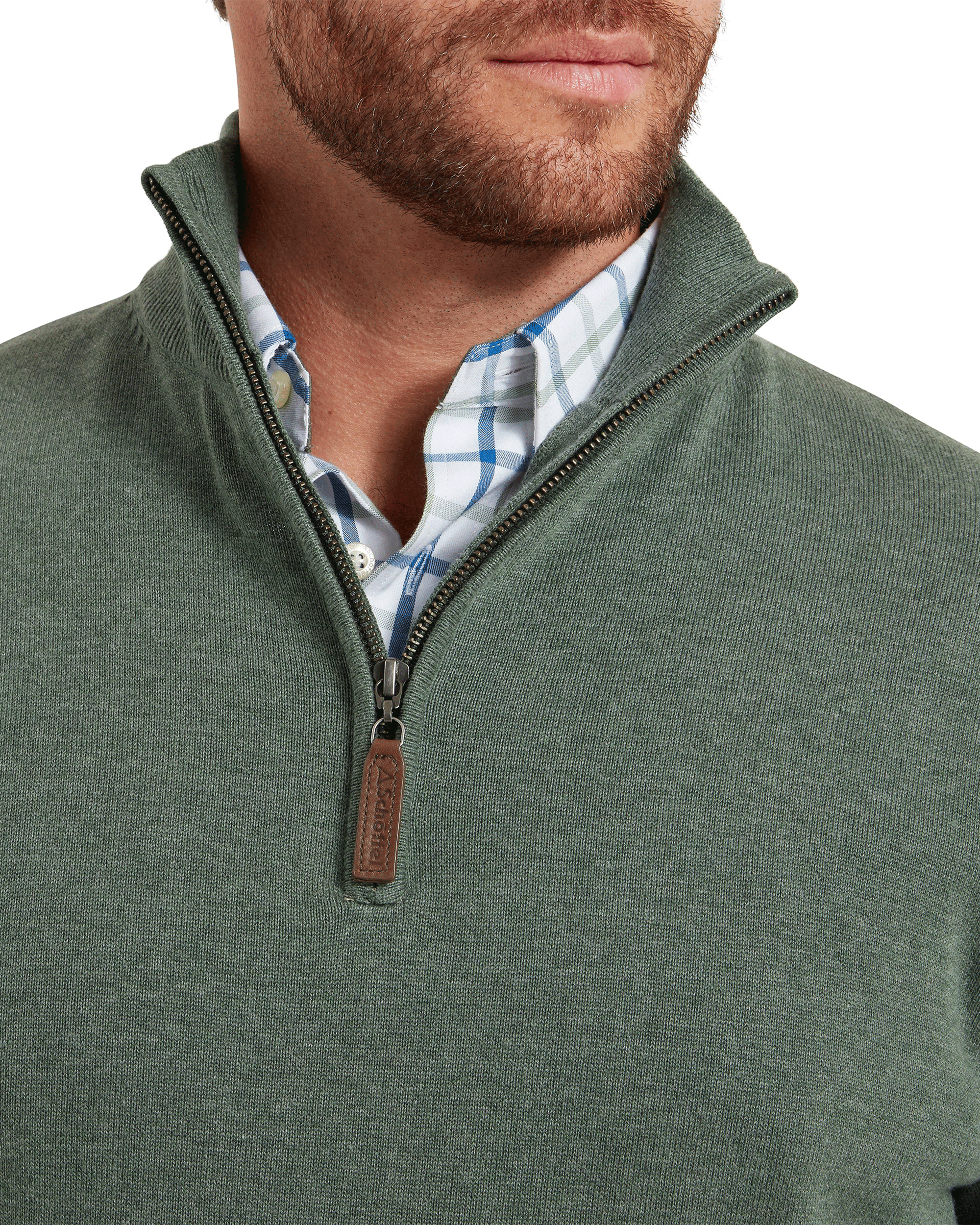 Schoffel Men's Porthmeor Pima Cotton 1/4 Zip Jumper