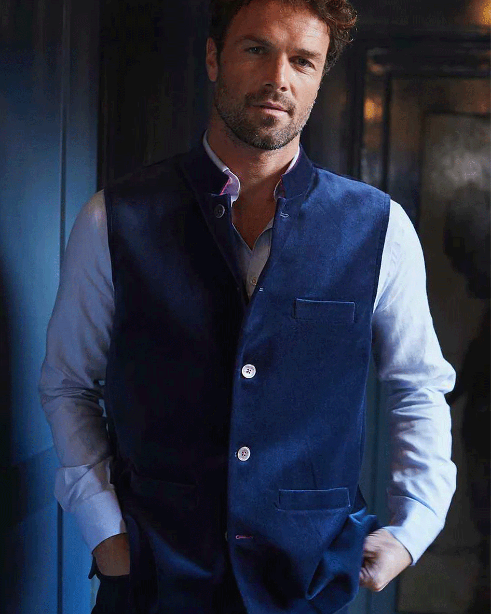 Jax Velvet Nehru Gilet