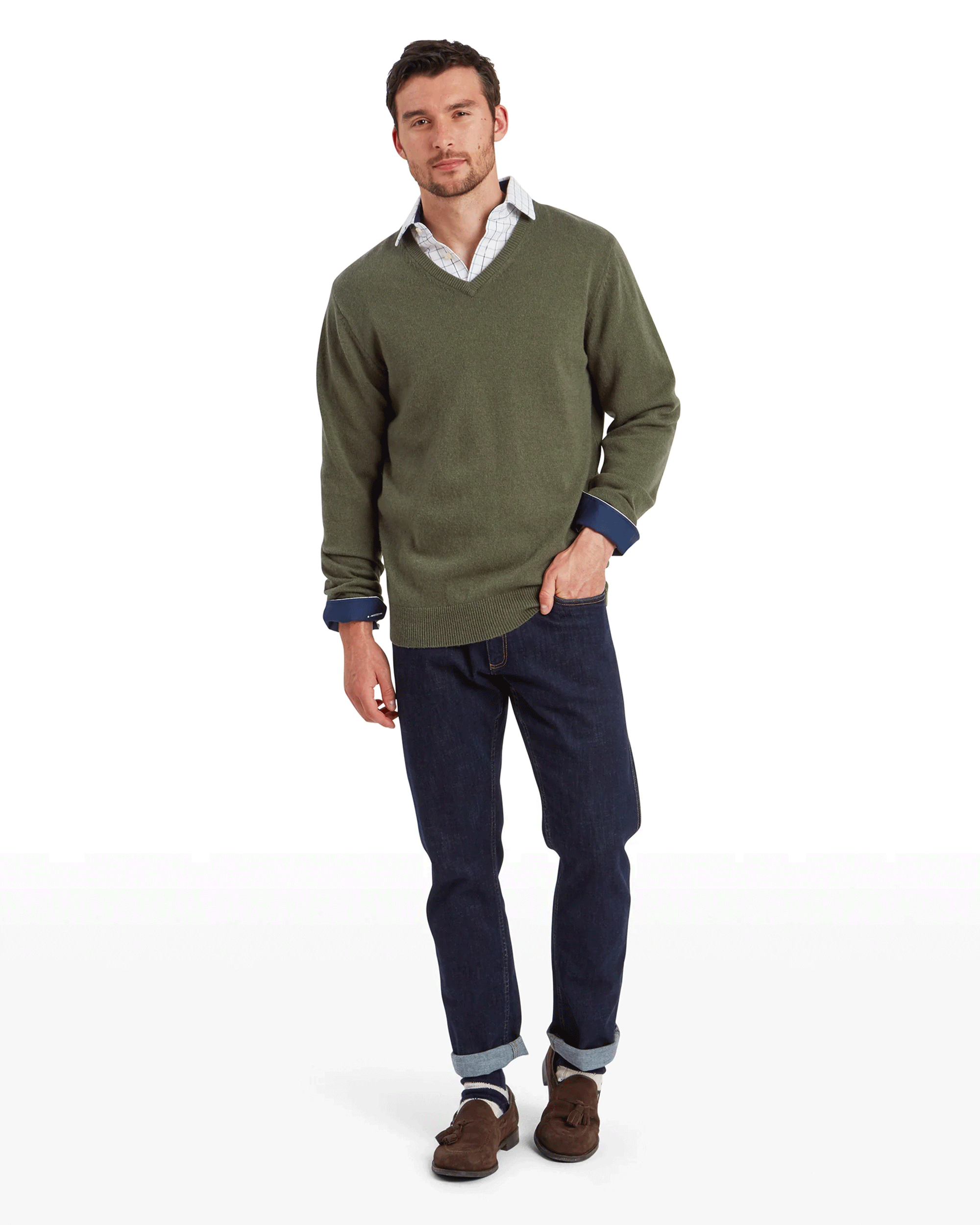 Schoffel Men's Lewis Lambswool V Neck Jumper