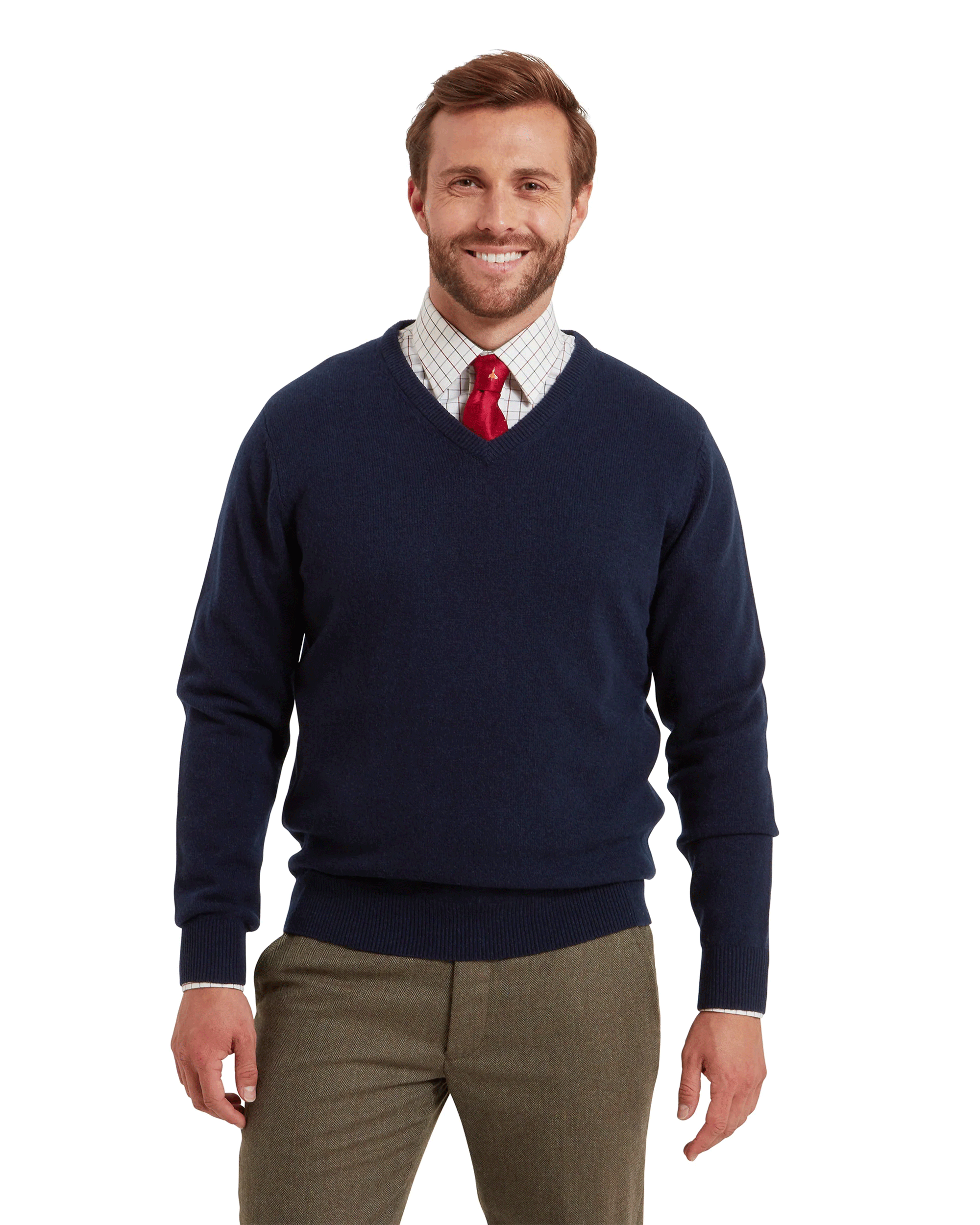 Schoffel Men's Lewis Lambswool V Neck Jumper