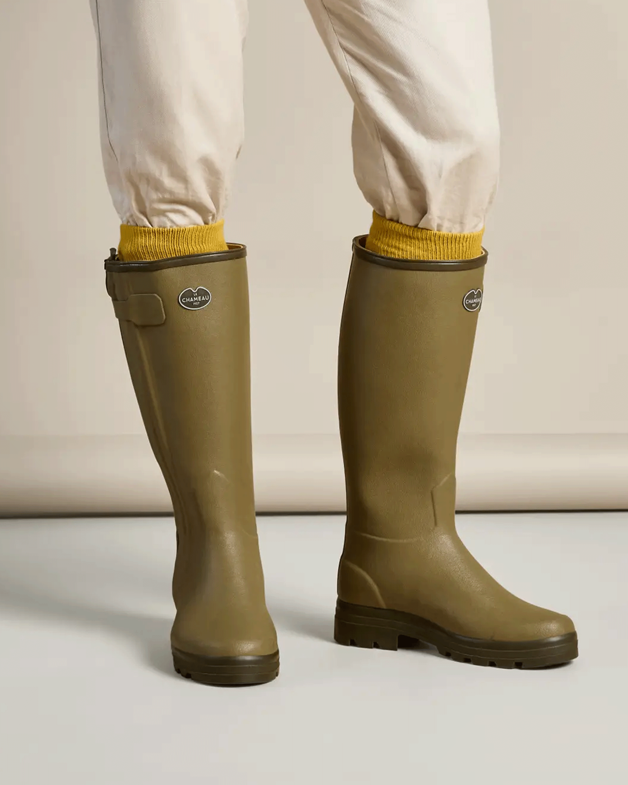 Le Chameau Men's Chasseur Leather Lined Wellington Boot