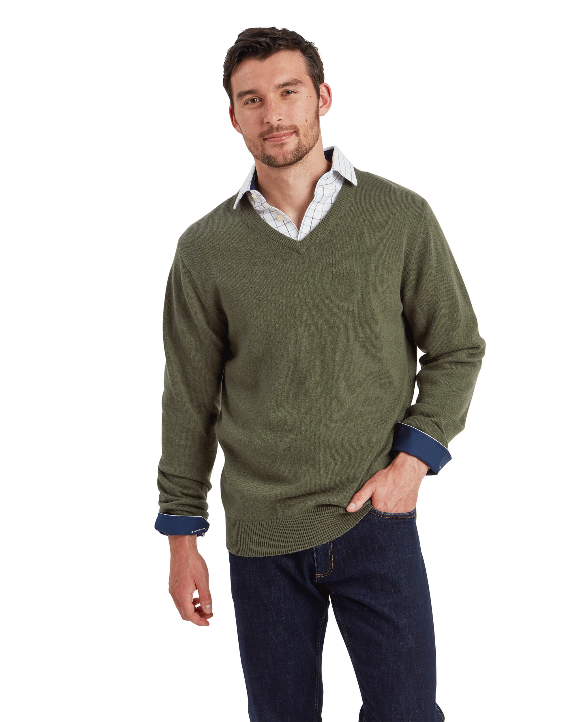 Schoffel Men's Lewis Lambswool V Neck Jumper