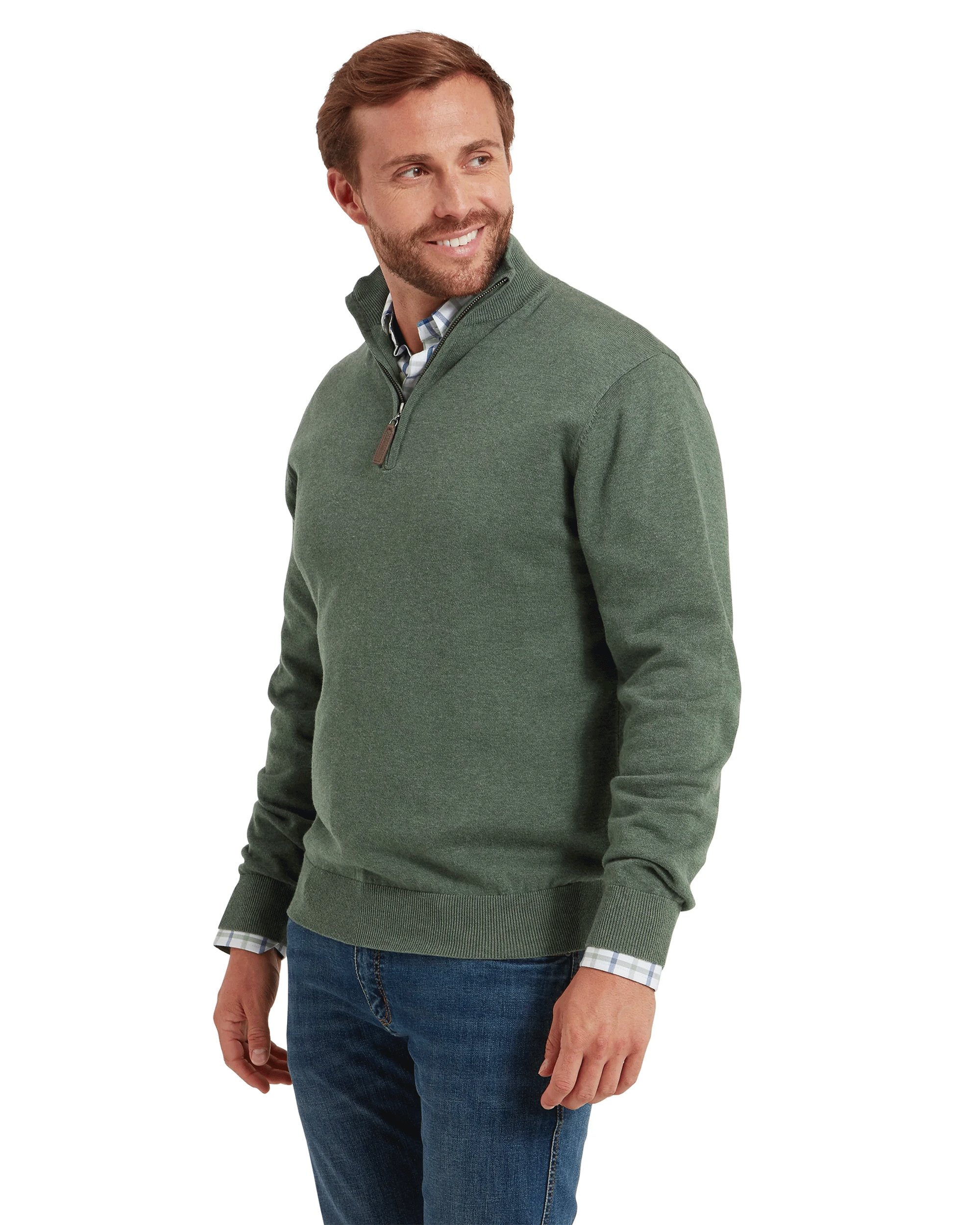 Schoffel Men's Porthmeor Pima Cotton 1/4 Zip Jumper