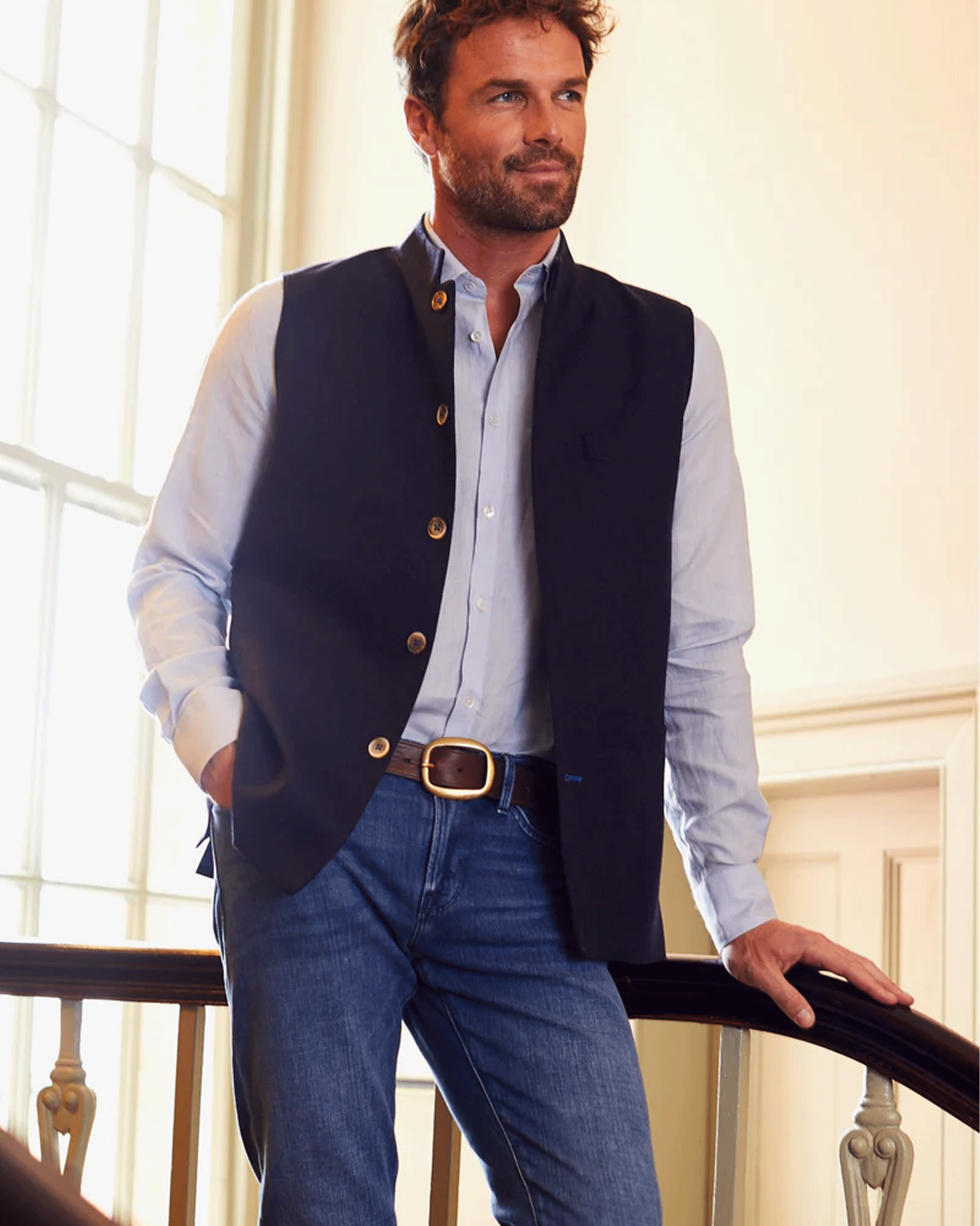 Jax Cashmere Nehru Gilet