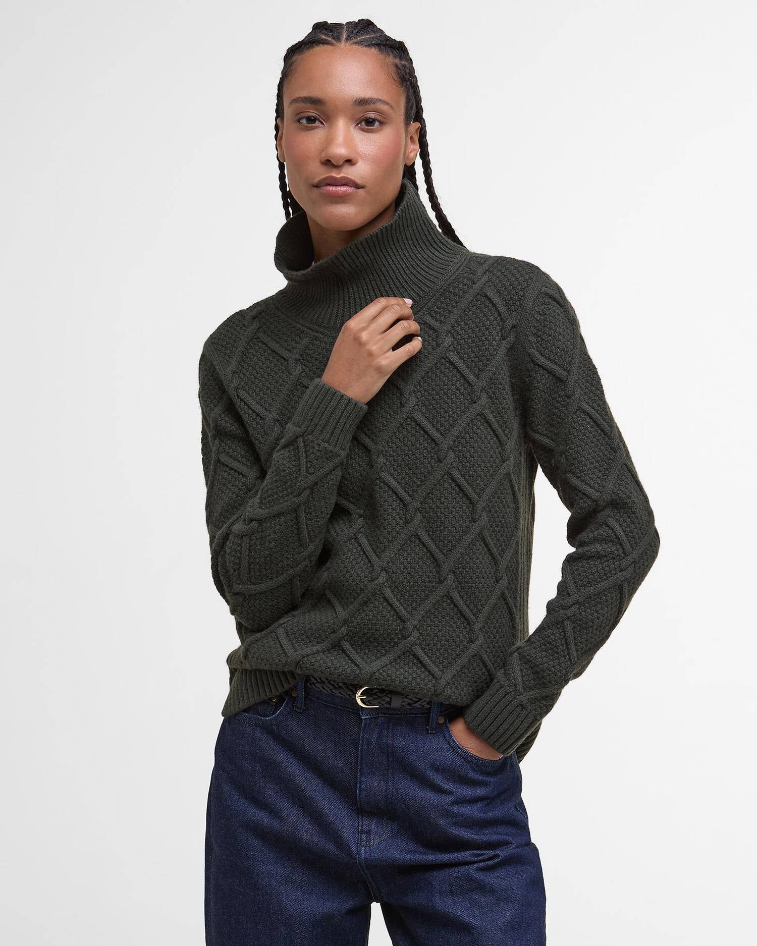 Barbour Burne Roll Neck Knitted Jumper