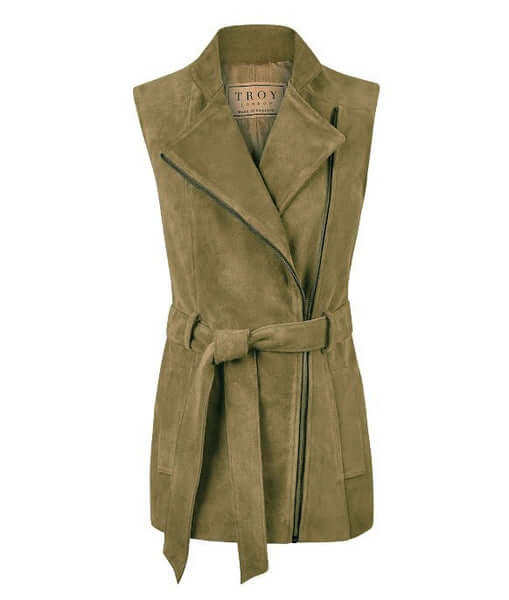 Troy Of London Belted Suede Gilet