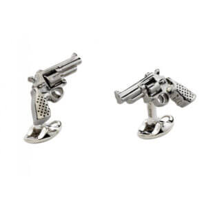 Sterling Silver Revolver Cufflinks