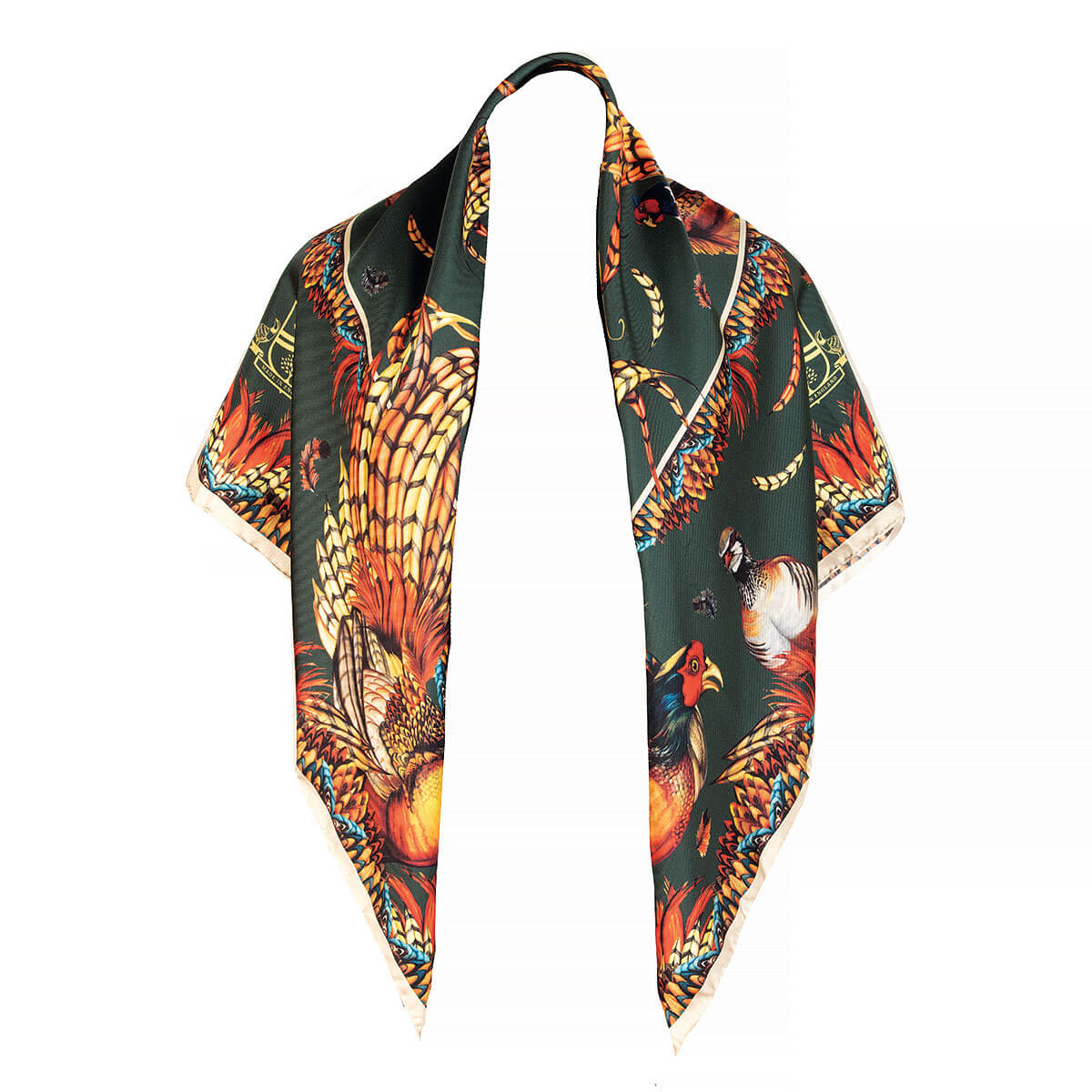 Clare Haggas Large Silk Scarf - Heads or Tails