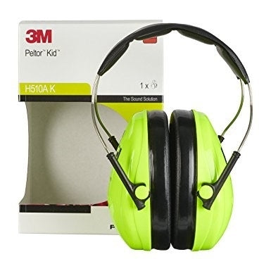 Kids Peltor Neon Green Earmuffs